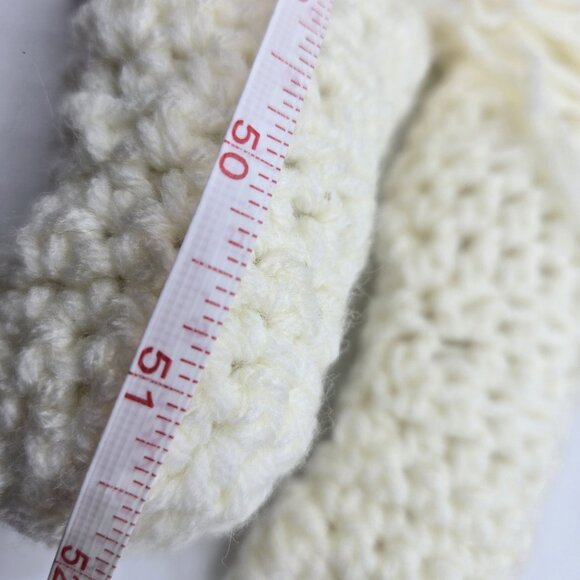 Japanese Chin Breed Puppy Dog Cream/Yellow & White Scarf Crochet Handmade byBre - Picture 6 of 7